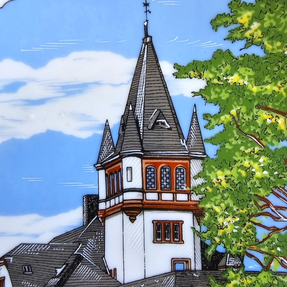 Rare Vintage Decorative Plate with German Scenery 1987 Porcelain - Picture 6 of 12